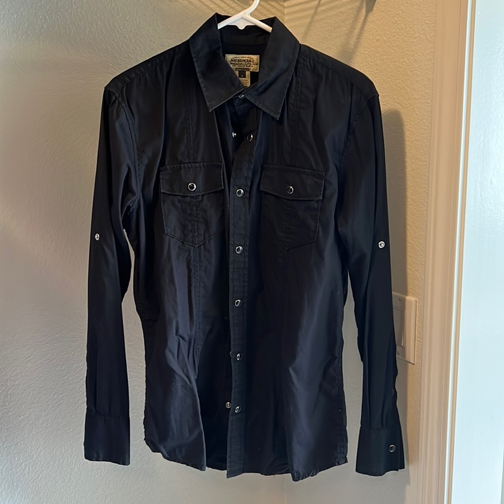 Black button down shirt